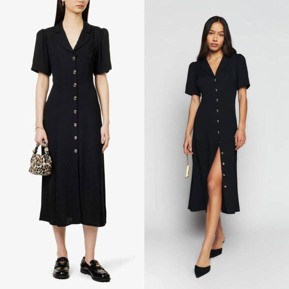 Reformation Wilde Dress, Black 2 $248